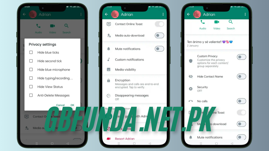 Privacy Features of GBWhatsApp